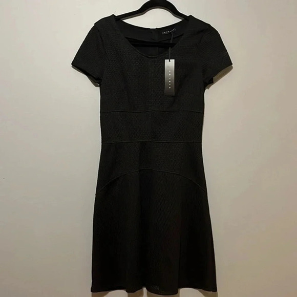 Sisley Dresses & Skirts - Sisley | NEW black short sleeve fitted dress women’s size S NWT LBD office work